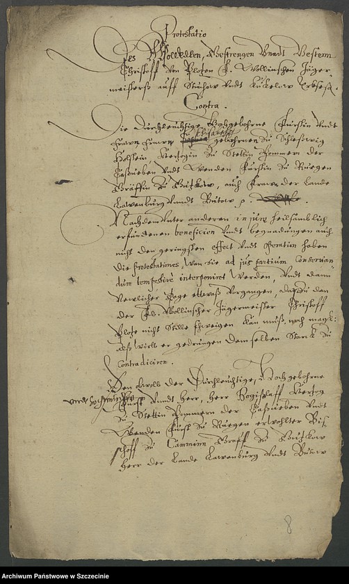 image.from.unit.number "Christoph Ploetze, Mellinscher Jägermeister, wegen des Angefälls auf Lebene und Loitzen-Haus in Stettin."