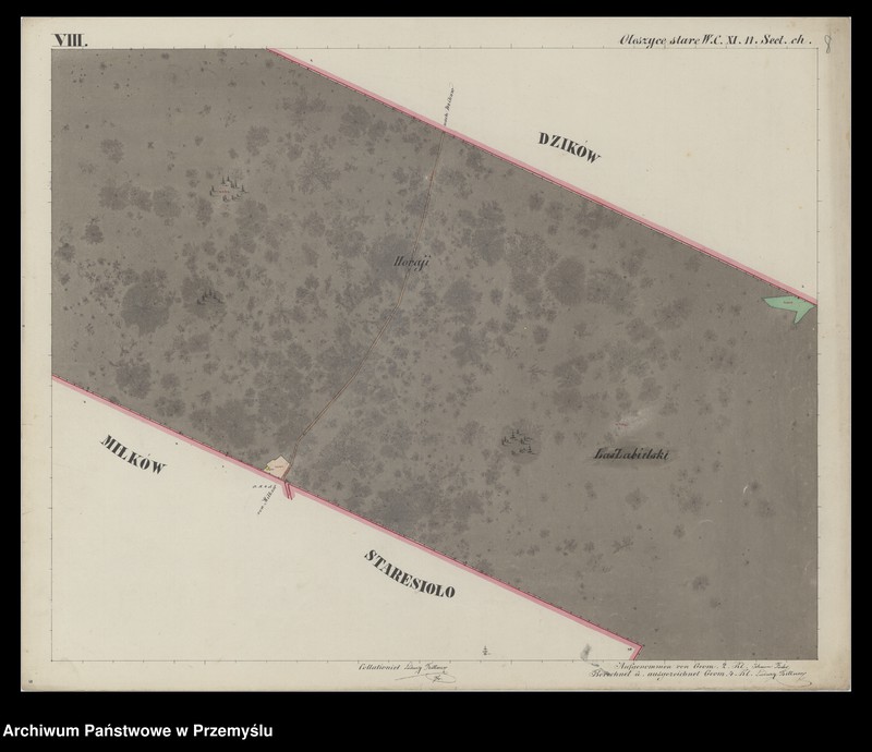 image.from.unit.number "Dorf Oleszyce Stare sammt Ortschaft Zabiala in Galizien Żółkiewer Kreis"