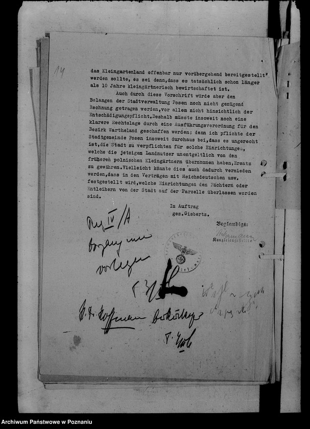 Obraz 18 z jednostki "Korespondencja i plany sytuacyjne ogródków działkowych w Poznaniu"