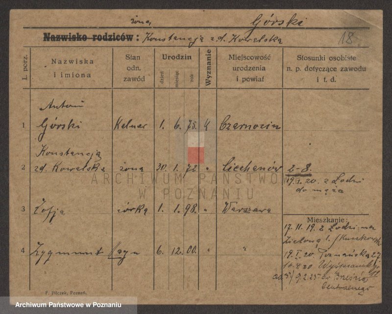 Obraz 18 z jednostki "Gurski (Gór..) - Gursche"