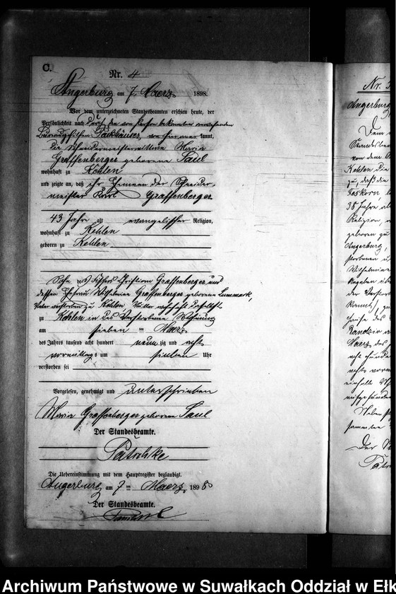 image.from.unit.number "Sterbe-Neben-Register des Preussischen Standes-Amtes Kehlen Kreis Angerburg"