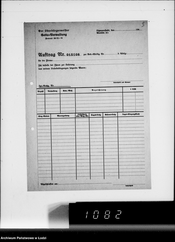 Obraz 7 z jednostki "Aufträge 15101-15108 und Rechnungen Firma R.Greulich Breslau.Chemische Produkte"