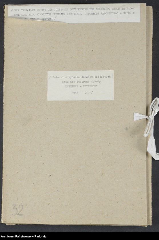 image.from.unit.number "[Wnioski o wydanie dowodów osobistych oraz nie odebrane dowody Ekselman - Estersohn]"