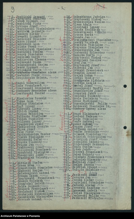 Obraz 11 z jednostki "Wykaz akt Urzędu Walki z Lichwą i Spekulacją w Poznaniu oraz ekspozytur i inspektoratów"