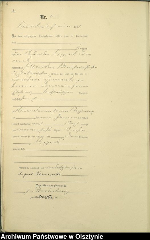 image.from.unit.number "Geburts-Haupt-Register Tom I,Nr 1 - 396"