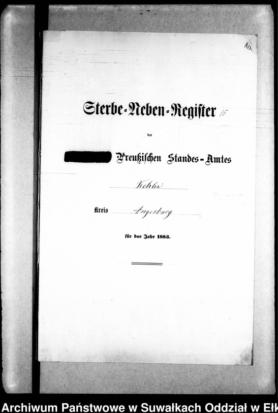 image.from.unit.number "Sterbe-Neben-Register des Preussischen Standes-Amtes Kehlen Kreis Angerburg"