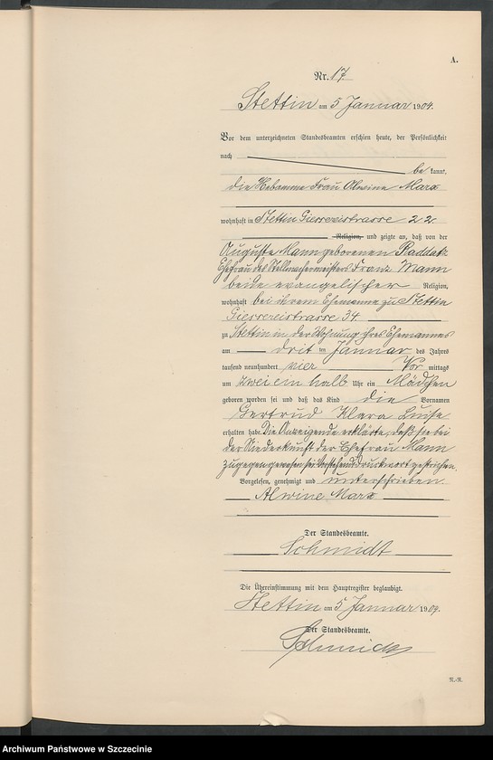 image.from.unit.number "Geburts-Register (Neben-Register) Band I"