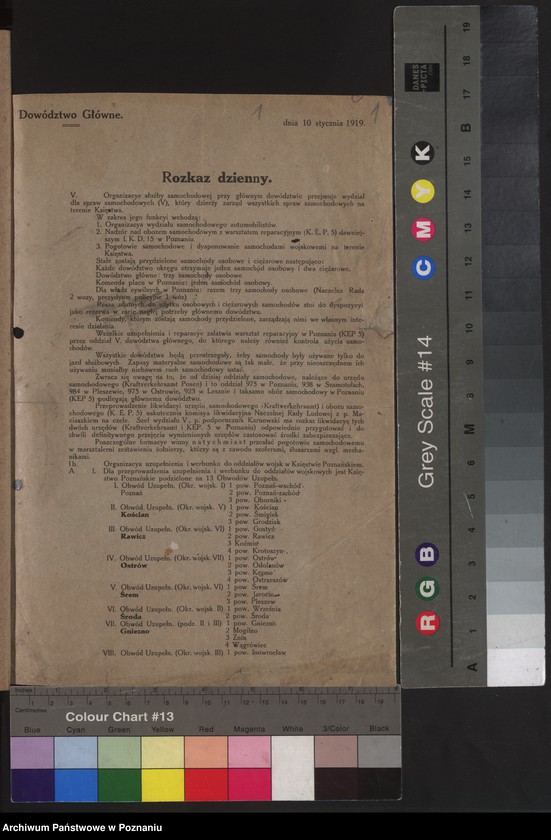 Obraz 3 z jednostki "/Rozkazy dzienne Dowództwa Głównego Sił Zbrojnych w byłym zaborze pruskim/, do nr 100."