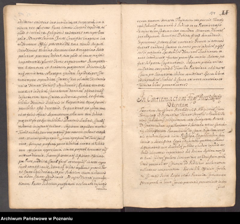 Obraz 14 z jednostki "Acta consularia civitatis SRMtis Posnaniae."