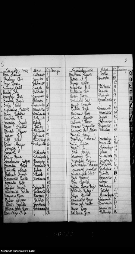 Obraz 8 z jednostki "Mieszkańcy m. Łodzi zapisani w "Kimche""