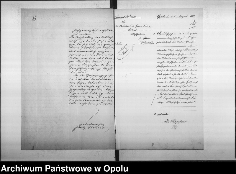 Obraz 18 z jednostki "Acta des Magistrats zu Oppeln betreffend Gastwirtschaft im Adametz