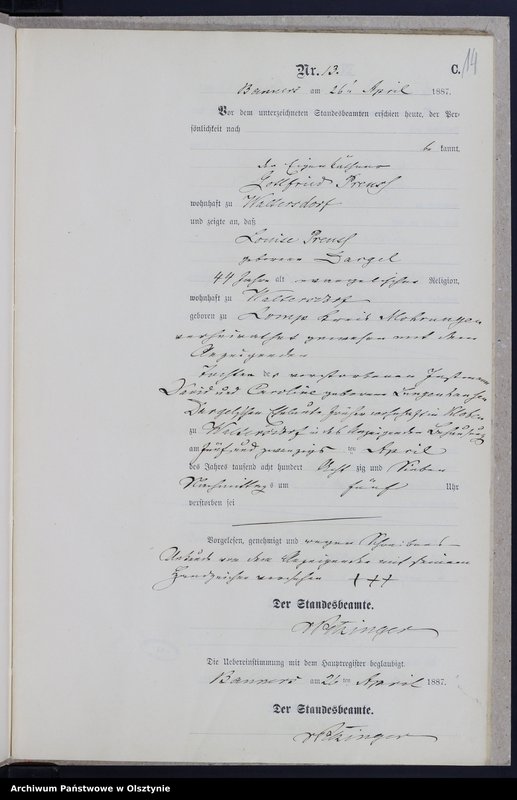 image.from.unit.number "Sterbe-Neben-Register Nr 1 - 27"