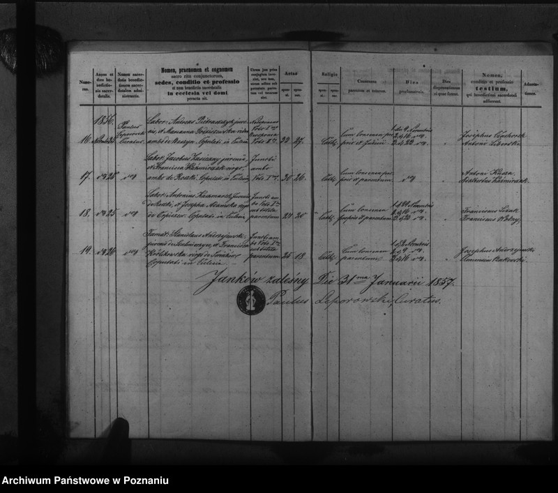 Obraz 11 z jednostki "Liber baptisatorum, copulatorum, mortuorum"