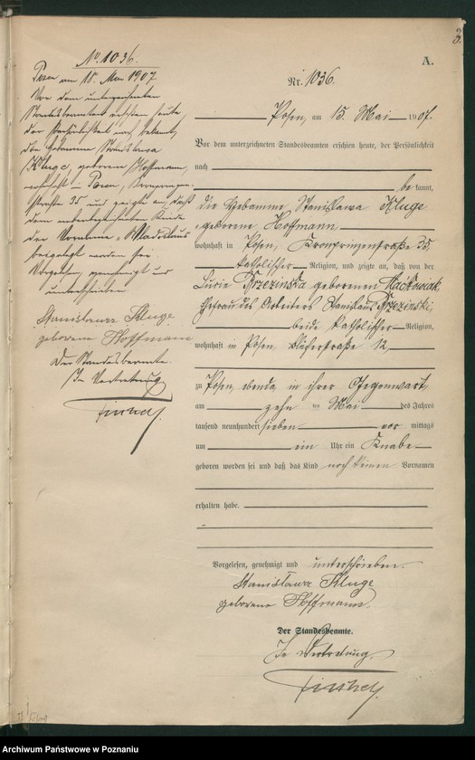 Obraz 5 z jednostki "Księga miejscowa urodzeń tom III [Rejestr główny urodzeń]"