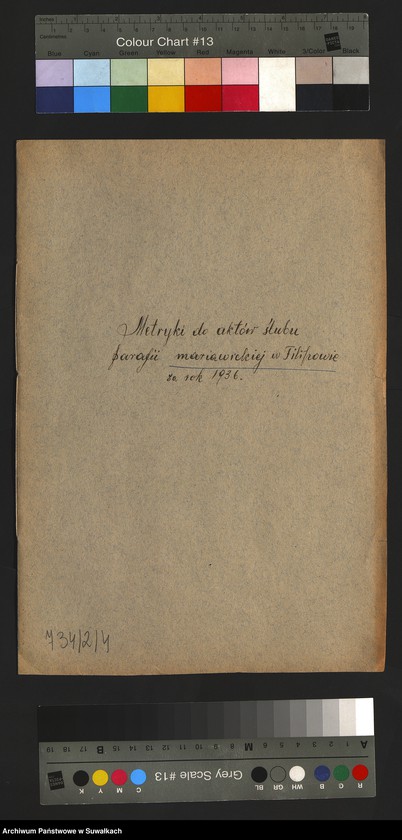 image.from.unit.number "Metryki do aktów ślubu parafii mariawickiej w Filipowie za rok 1936."