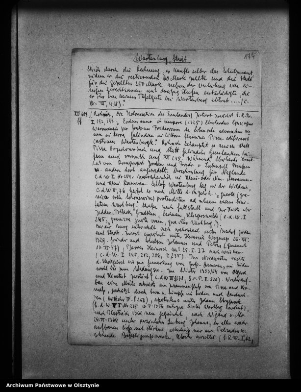 image.from.unit.number "Wartenburg /Stadt, Hospital, Kloster, Pfarrkirche, Erzpriesterei, Strafanstalt, Schule/ Wuttrienen [rysy historyczne]"