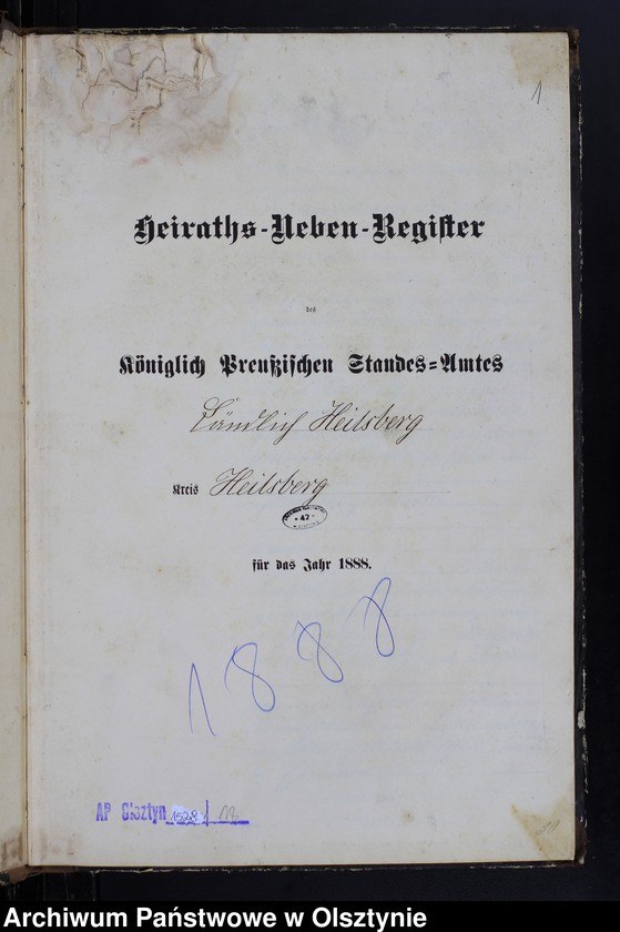 image.from.unit.number "Heiraths-Neben-Register Nr 1 - 26"