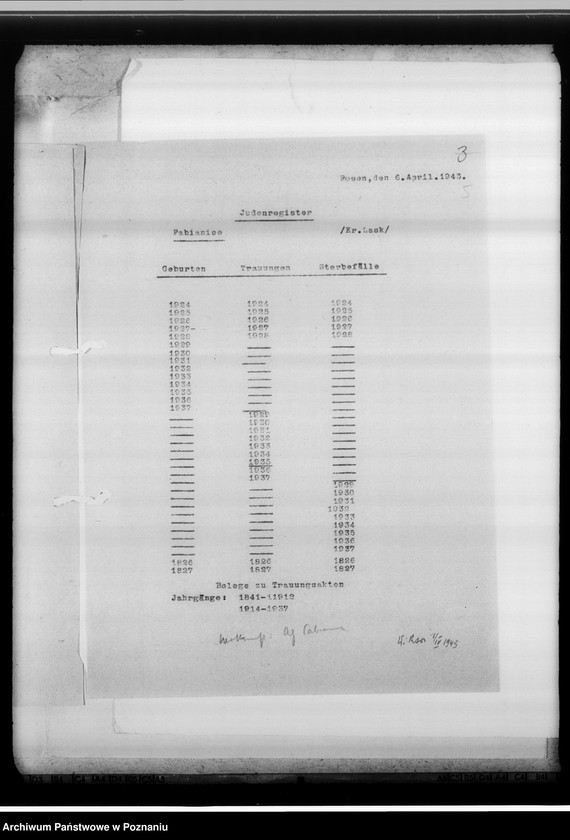 Obraz 9 z jednostki "Judenregister [Pabianice powiat Łask]"