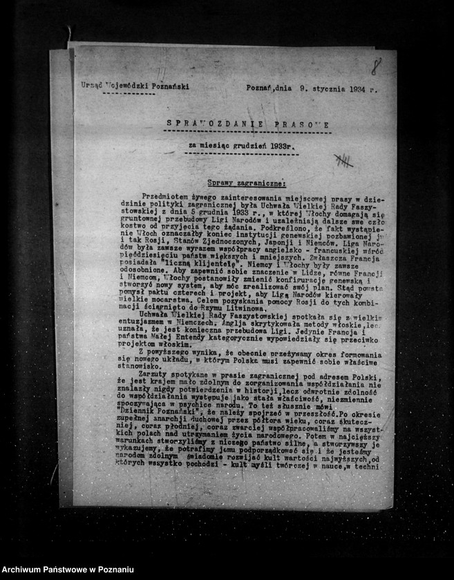 Obraz 12 z jednostki "Sprawozdanie prasowe za czas od września do grudnia 1933 r."