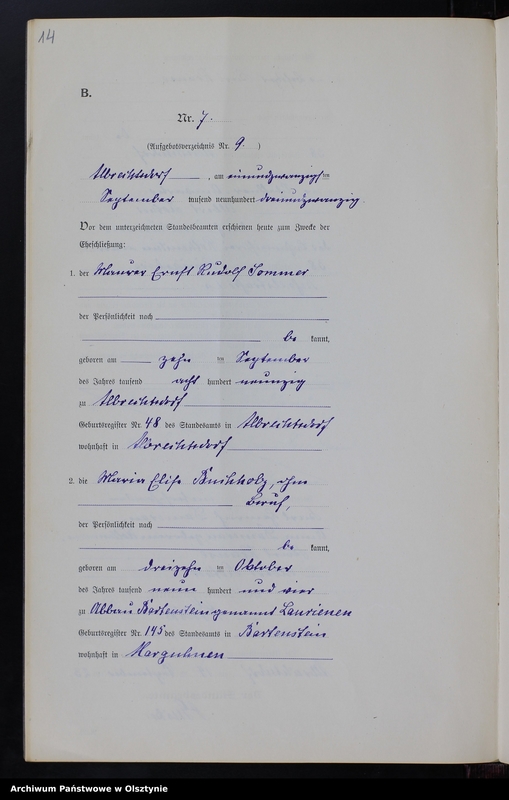 image.from.unit.number "Heiraths-Neben-Register Nr 1 - 11 [ Księga małżeństw - wtóropis ]"