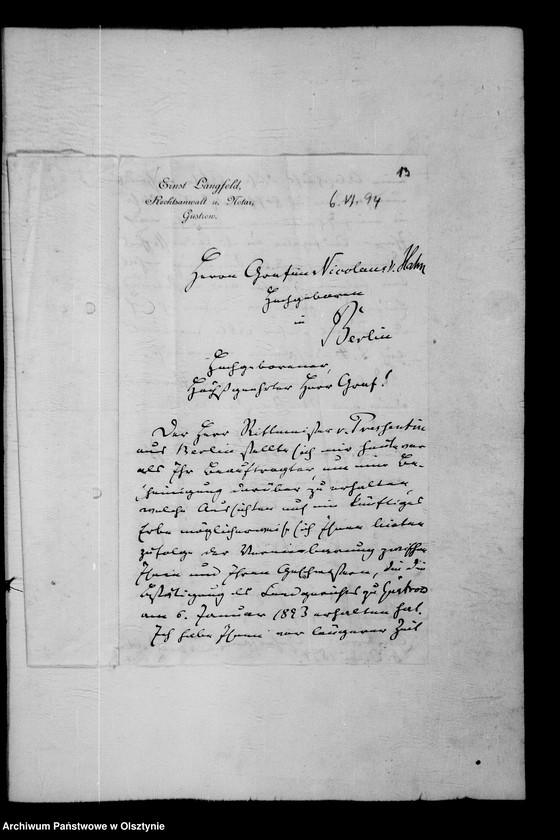 image.from.unit.number "/Korrespondenz des Rittmeisters Roon- pressentin mit Klaus Gf. Hahn/"