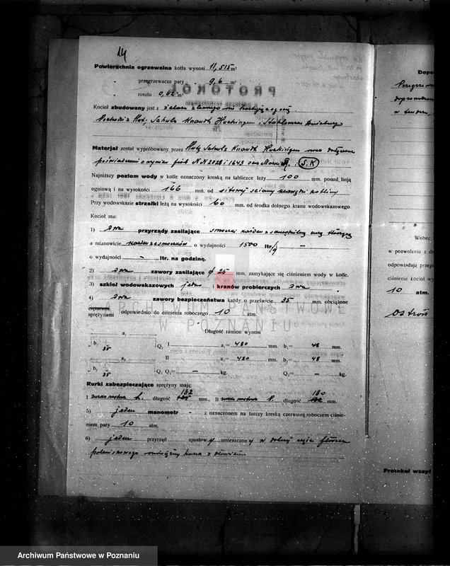 Obraz 19 z jednostki "Majętność Góra pow. jarociński, własność Fischer von Mollard nr fabr. kotła 20006 nr woj. kotła 92"