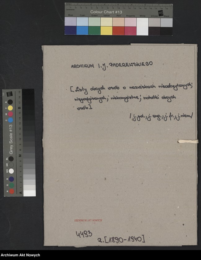 Obraz 2 z jednostki "Listy osób obcych o nieodczytanych nazwiskach, niepodpisane, niekompletne"