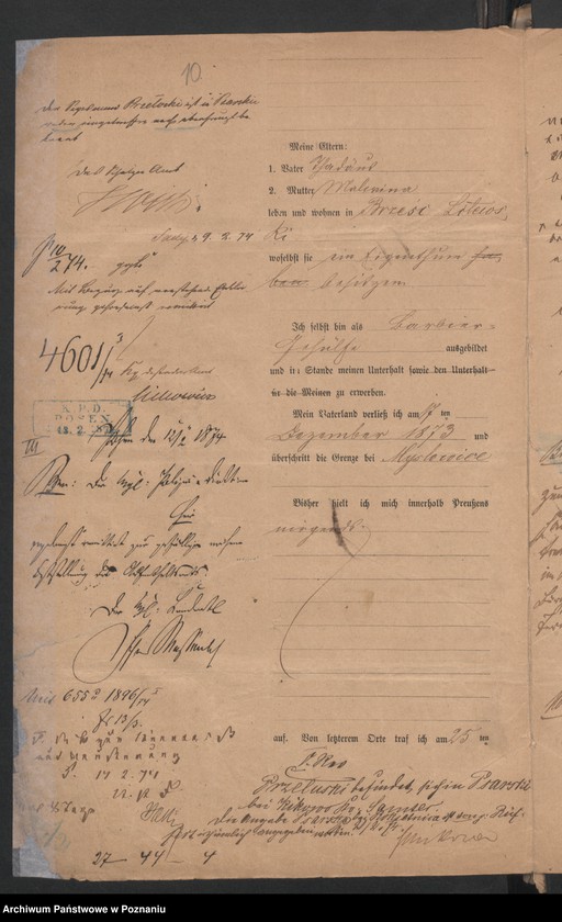 Obraz 14 z jednostki "A. betr. Überläufer Litt. A - Z"