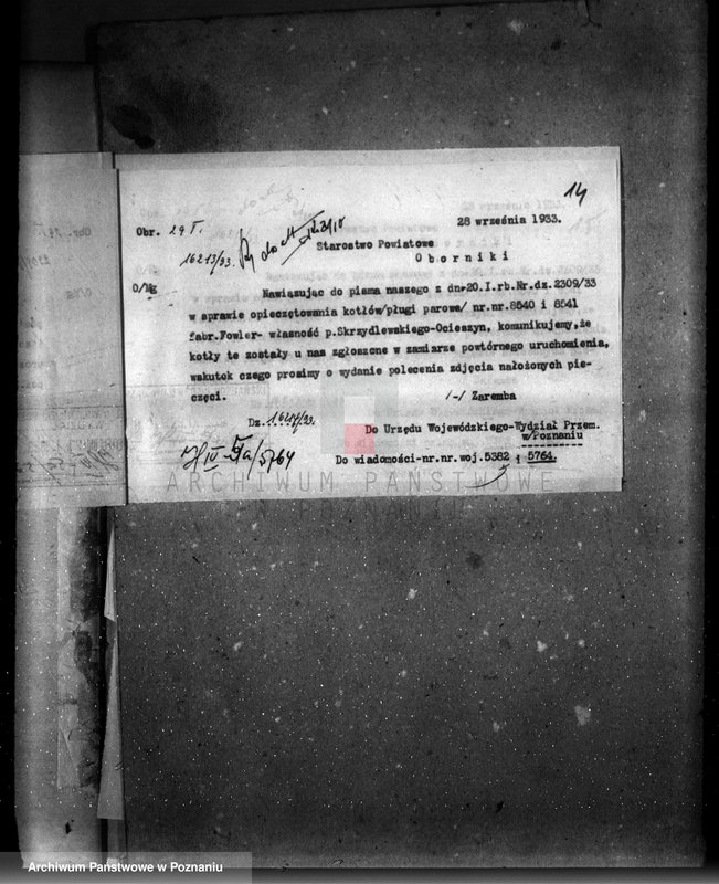 Obraz 18 z jednostki "Majętność Ocieszyn, własność Skrzydlewski nr woj. kotła 5382"