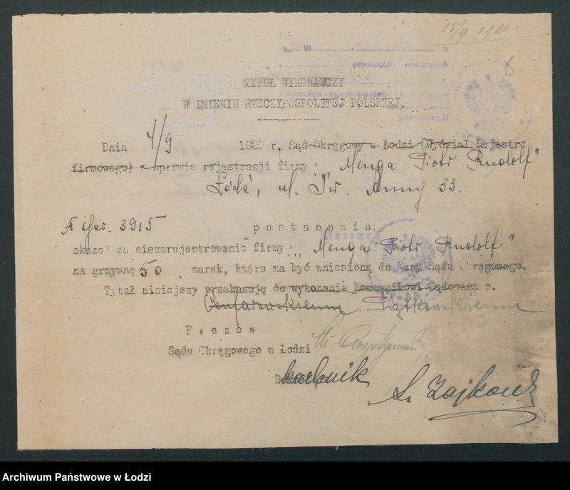 Obraz 10 z jednostki "„Teodor Rudolf Menge” – sprzedaż manufaktury"