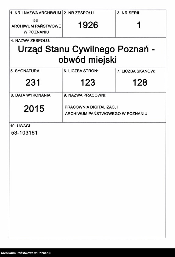 Obraz 1 z jednostki "Księga urodzeń t. VI"