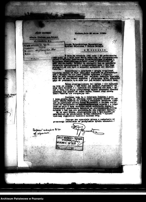 Obraz 15 z jednostki "Regulacja hipoteczna scalonych gruntów miasta Kłodawa powiatu kaliskiego"