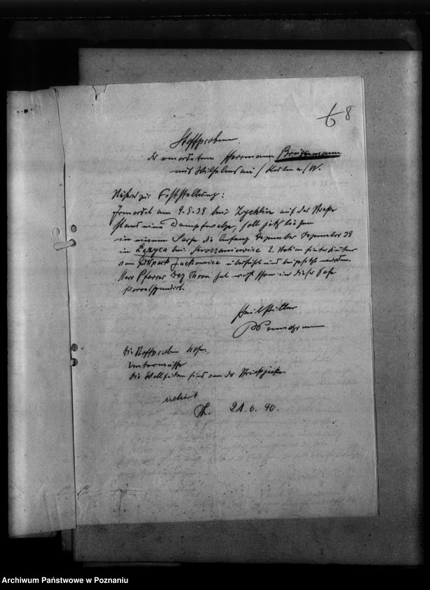 Obraz 12 z jednostki "Schriftwechsel mit Pansegrau (stróż cmentarny) - Thorn (Toruń)"