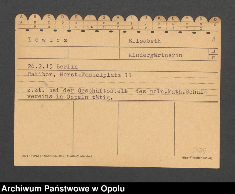 Obraz 3 z jednostki "[Lewicz Elisabeth, ur. 26.02.1913 r. Berlin]"