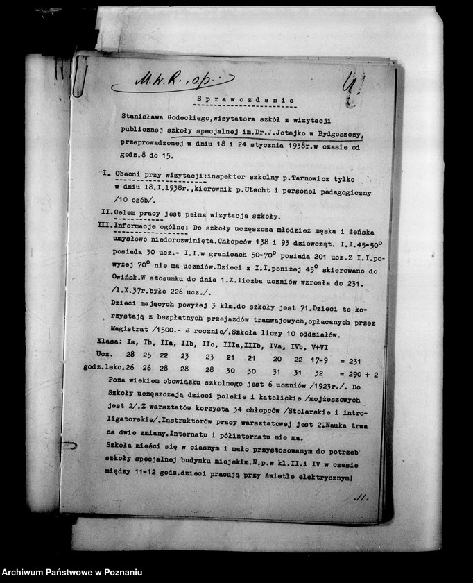 Obraz 8 z jednostki "[Sprawozdania z wizytacji szkół specjalnych, kursów wakacyjnych WKN i tym podobne]"