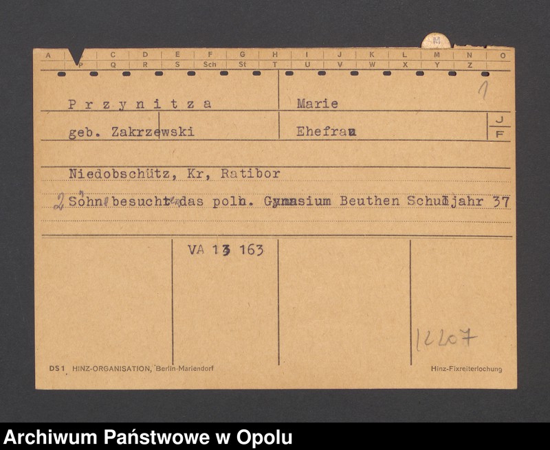 Obraz 3 z jednostki "[Przynitza Marie, zam. Niedobschütz]"