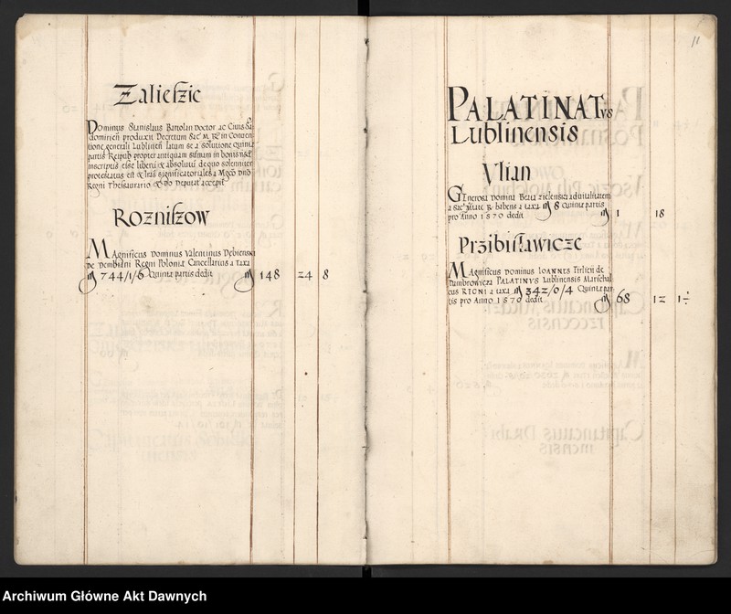 image.from.unit.number "Sumariusz pieniędzy i rejestr retenty piątej części z dochodów dóbr stołowych z terenów całej Rzeczpospolitej."