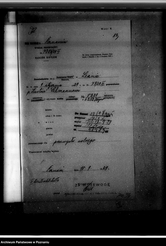 Obraz 17 z jednostki "Majętność Przybyszew, pow. leszczyński własność K. Lehmann nr woj. kotła 6252"