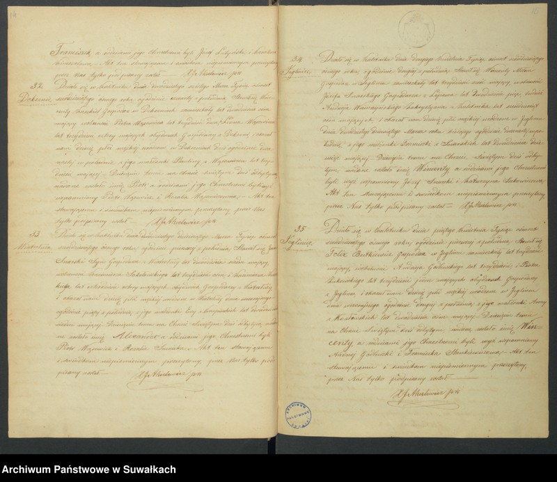 Obraz 10 z jednostki "[Duplikat Aktów Urodzenia, Zaślubienia i Zejścia Parafii Rzymsko-Katolickiej w Kaletniku 1868 r.]"