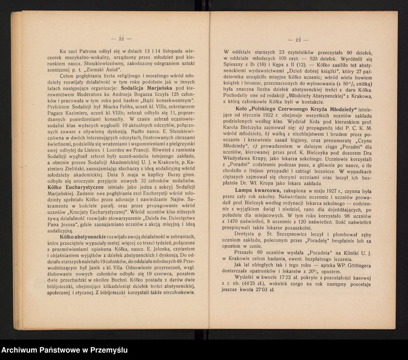 image.from.unit.number "Sprawozdanie Dyrekcji Państw[owego] Gimnazjum im. króla Kazimierza Wielkiego w Bochni za rok szkolny 1929/30"