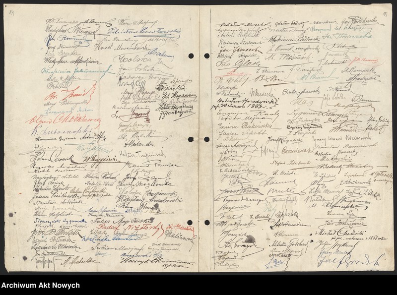 image.from.unit.number ""Jego Ekscelencji Jaśnie Wielmożnemu Panu Prezydentowi Ignacemu J. Paderewskiemu w najgłębszym hołdzie w dniu imienin - 31 lipca 1923". Album pamiątkowy z podpisami wielu znanych osób, oprawny we wzorzysty kilim"