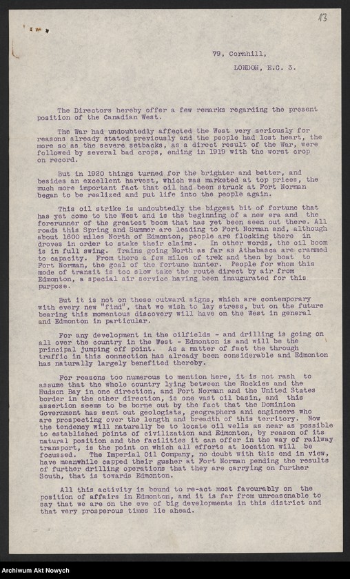 image.from.unit.number "Prince Albert (Estates) Limited (London). Sprawozdania i zestawienia, raporty i korespondencja"