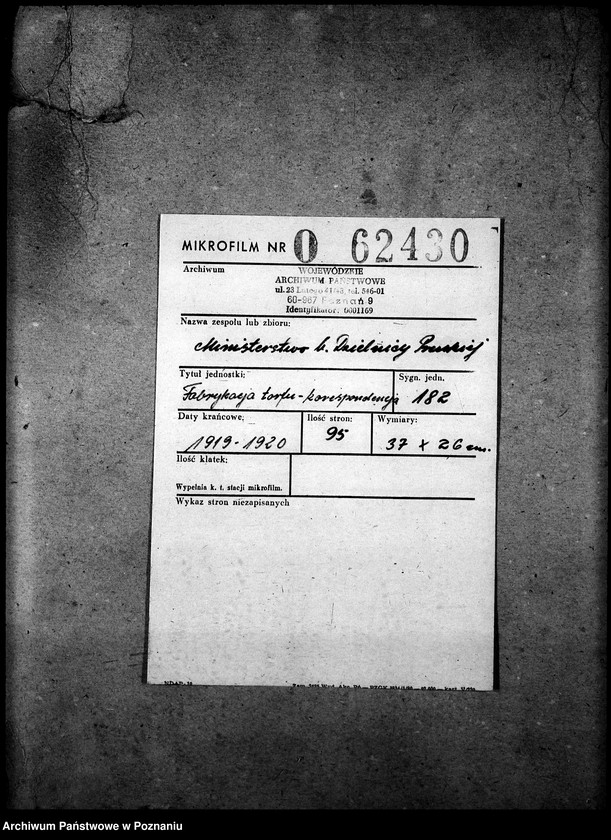 Obraz 2 z jednostki "Fabrykacja torfu - korespondencja"