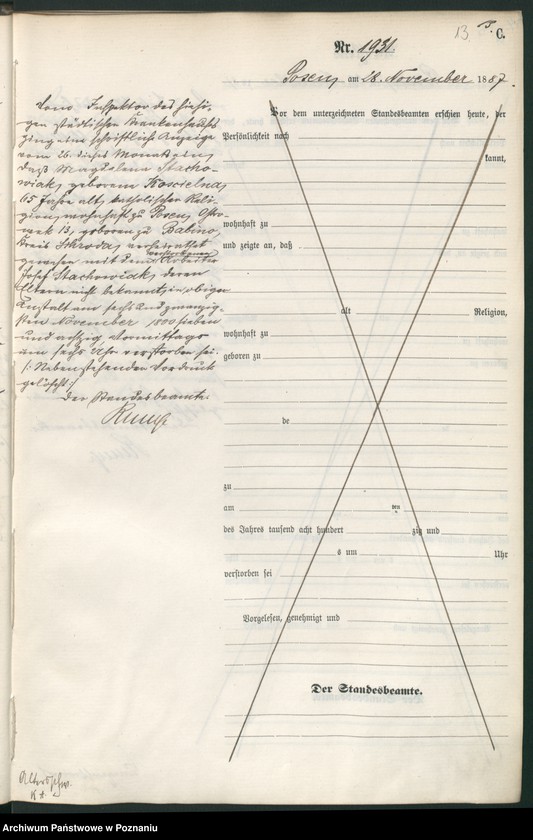 Obraz 16 z jednostki "Księga zgonów t. V"