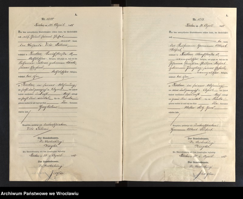 image.from.unit.number "Geburts-Neben-Register Breslau I 1908 Band 4"