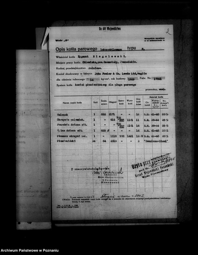 Obraz 7 z jednostki "Z. Niegolewski Chlewiska powiat szamotulski gospodarstwo rolne Z. Niegolewskiego nr woj. kotła 6845-"
