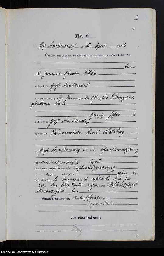 image.from.unit.number "Sterbe-Haupt-Register Nr 1-25"