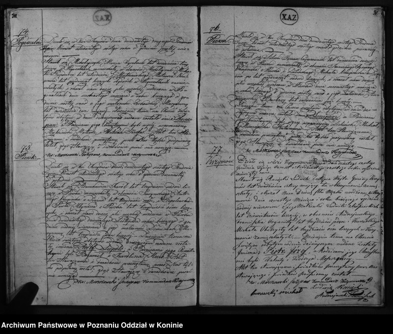 Obraz 19 z jednostki "Akta urodzenia, małżeństwa i zgonu"