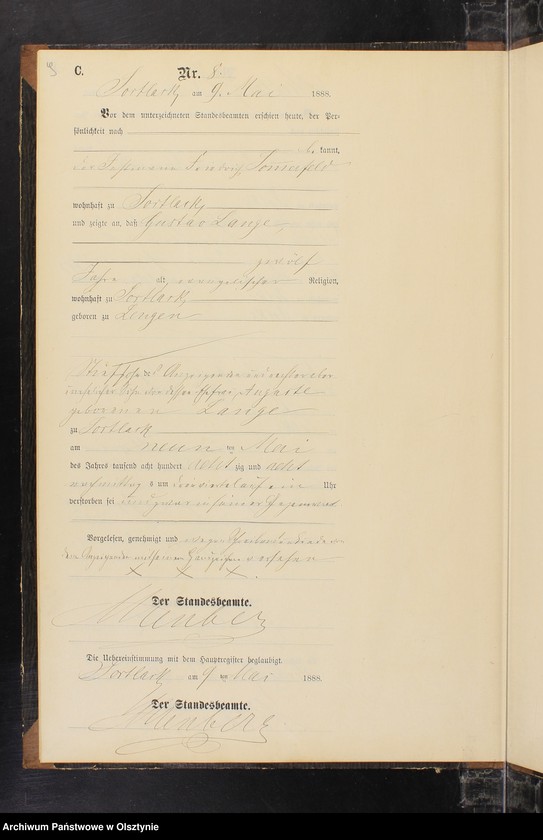 image.from.unit.number "Sterbe-Neben-Register Nr 1 - 19"
