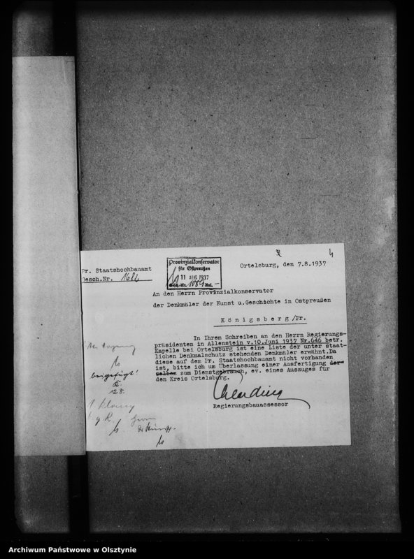 image.from.unit.number "Ortelsburg, Gruftkapelle der Familie Klein"